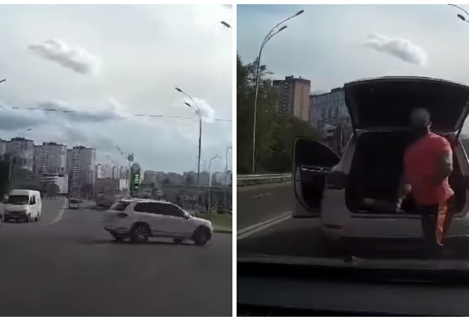 В Киеве водитель напал с битой на авто - видео - фото 1