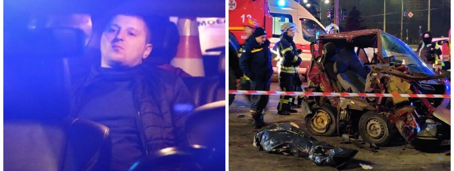 З'явилося відео, як в Києві джип колишнього поліцейського зніс легковик