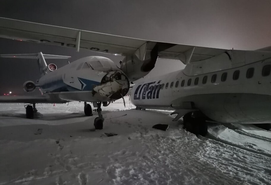 Один літак наїхав на інший у Росії - відео інциденту у Сургуті - фото 1
