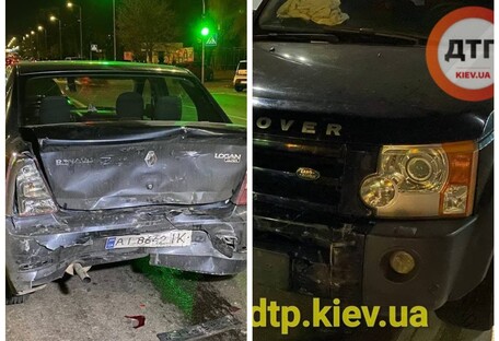 Тройное ДТП произошло в Киеве: водитель пытался скрыться (фото)