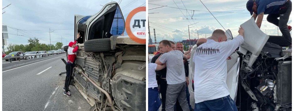 Устроил ДТП, обвинил в нем жену и бросился наутек: полиция Киева показала видео с «героем»