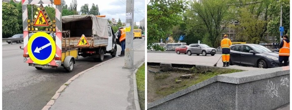 Метут дороги и косят траву: в Киеве к приезду Зеленского готовят 