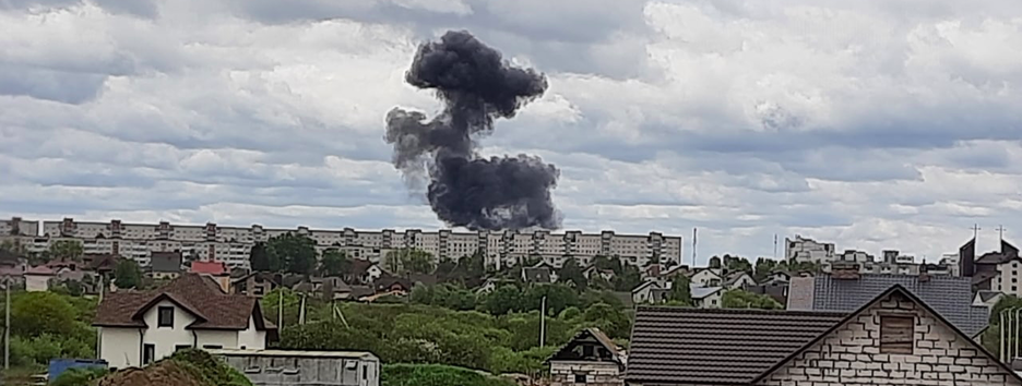 Опубликован момент крушения военного самолета в Беларуси (видео)