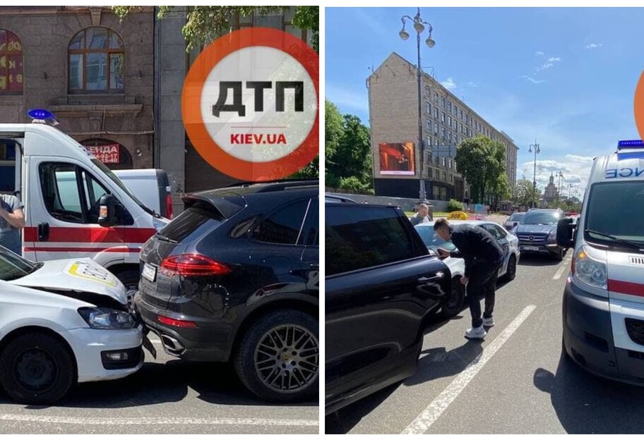 ДТП в центре Киева - на Крещатике столкнулись три автомобиля - фото - фото 1