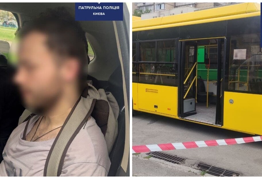 В Киеве неизвестный бросил бутылку с бензином в троллейбус - он загорелся - видео - фото 1