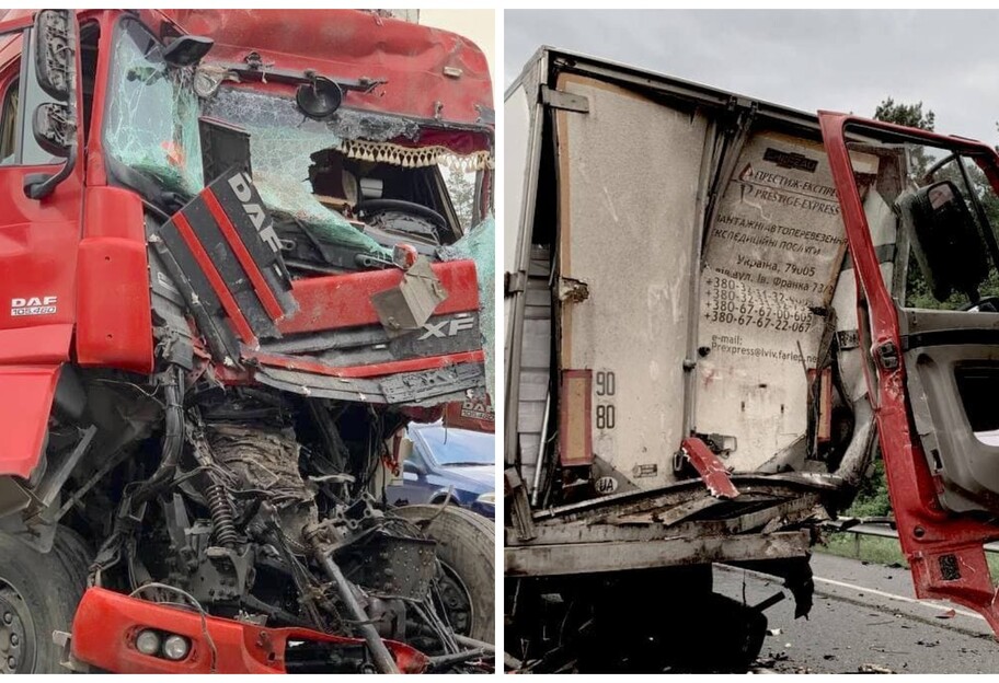 ДТП під Києвом - рятувальники вирізали водія з кабіни вантажівки - фото  - фото 1