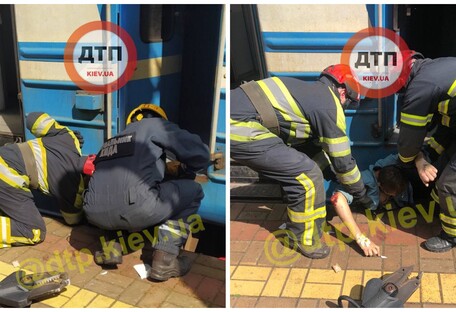 В Киеве мужчину зажало между поездом и платформой, он погиб (фото)