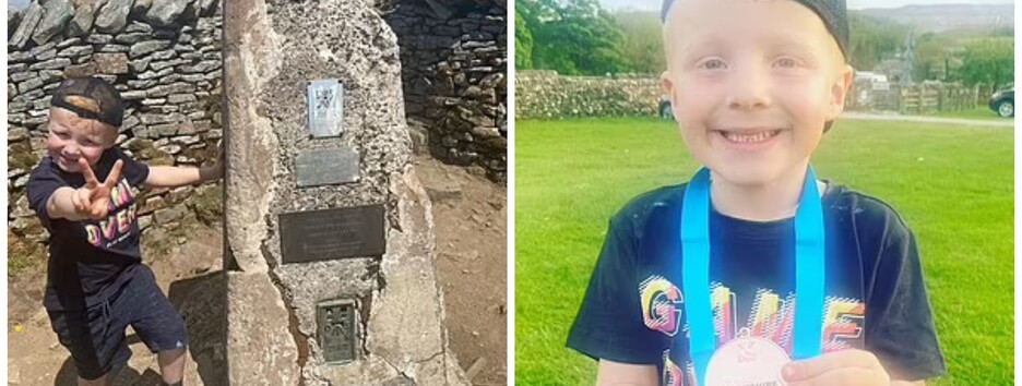 Встановив рекорд у 5 років: хлопчик з Великої Британії підкорив 3 вершини за день