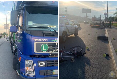 В Киеве пьяный толкнул мужчину под колеса грузовика, он погиб (фото)