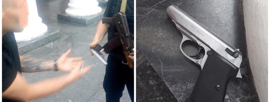 В центре Одессы пьяный мужчина устроил стрельбу из пистолета (фото)