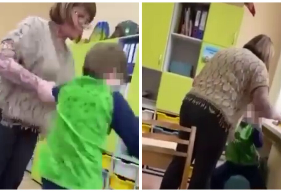 Учитель избила ребенка с инвалидностью в Киеве - видео - фото 1