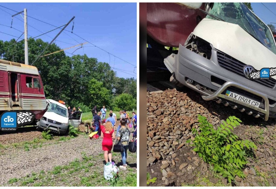 Поезд врезался в авто в Харьковской области - водителя госпитализировали - фото, видео - фото 1