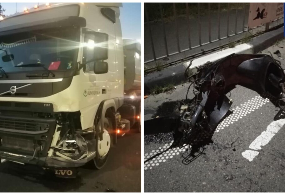 ДТП під Києвом - дві людини на мопеді загинули під колесами вантажівки - фото - фото 1