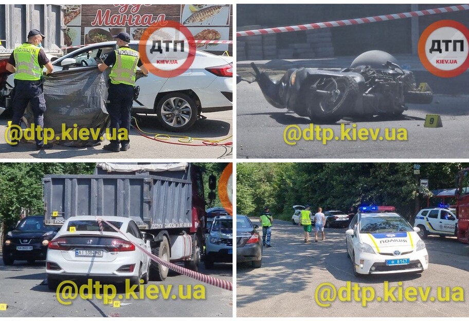 ДТП в Киеве на Бударина - пьяный водитель сбил женщину на мотороллере - фото, видео - фото 1