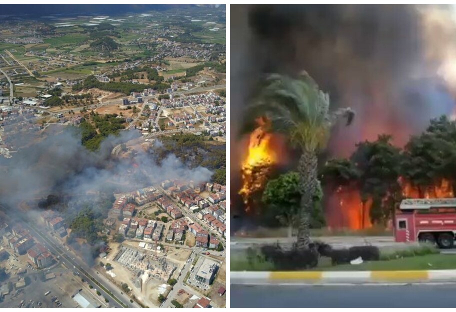 Лесные пожары в Турции добрались до Анталии и Сиде - видео - фото 1