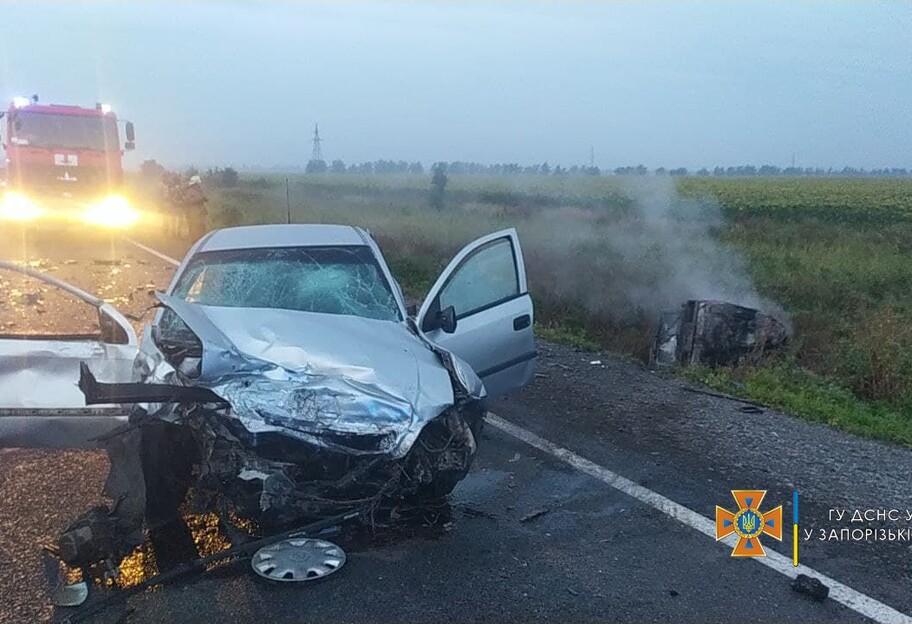 ДТП в Запорожской области - в аварии погибли пятеро людей, фото - фото 1