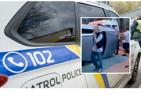 Едва мог говорить: водитель в Киеве разбил припаркованные авто и перевернулся