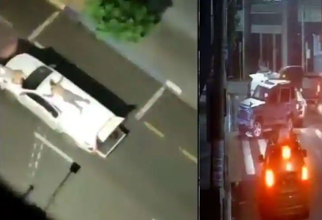 Чтобы не стреляли: в Бразилии грабители привязали заложников к авто (видео)