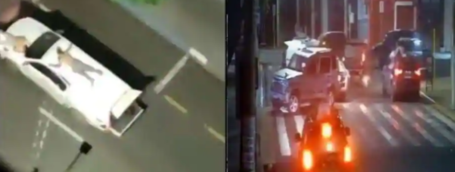 Щоб не стріляли: у Бразилії грабіжники прив'язали заручників до авто (відео)