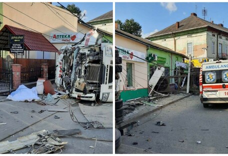 Во Львовской области фура влетела в магазин, погибли четыре человека (фото)