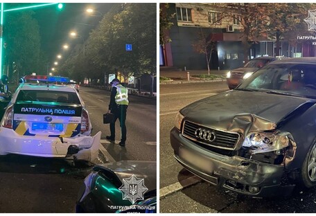 Пьяный водитель в Киеве врезался в авто копов: их госпитализировали (фото)