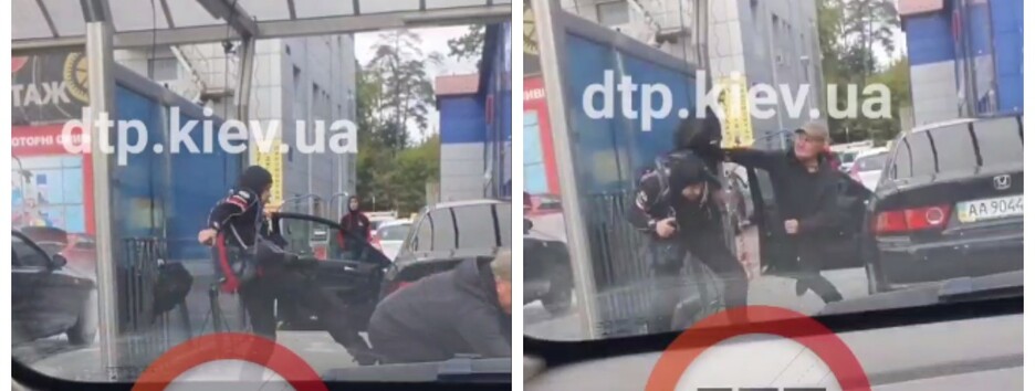 Руками, ногами і газом: у Києві побилися автомобіліст і мотоцикліст