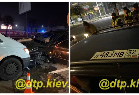 Погоня за нарушителем в Киеве закончилась двойным ДТП (фото)