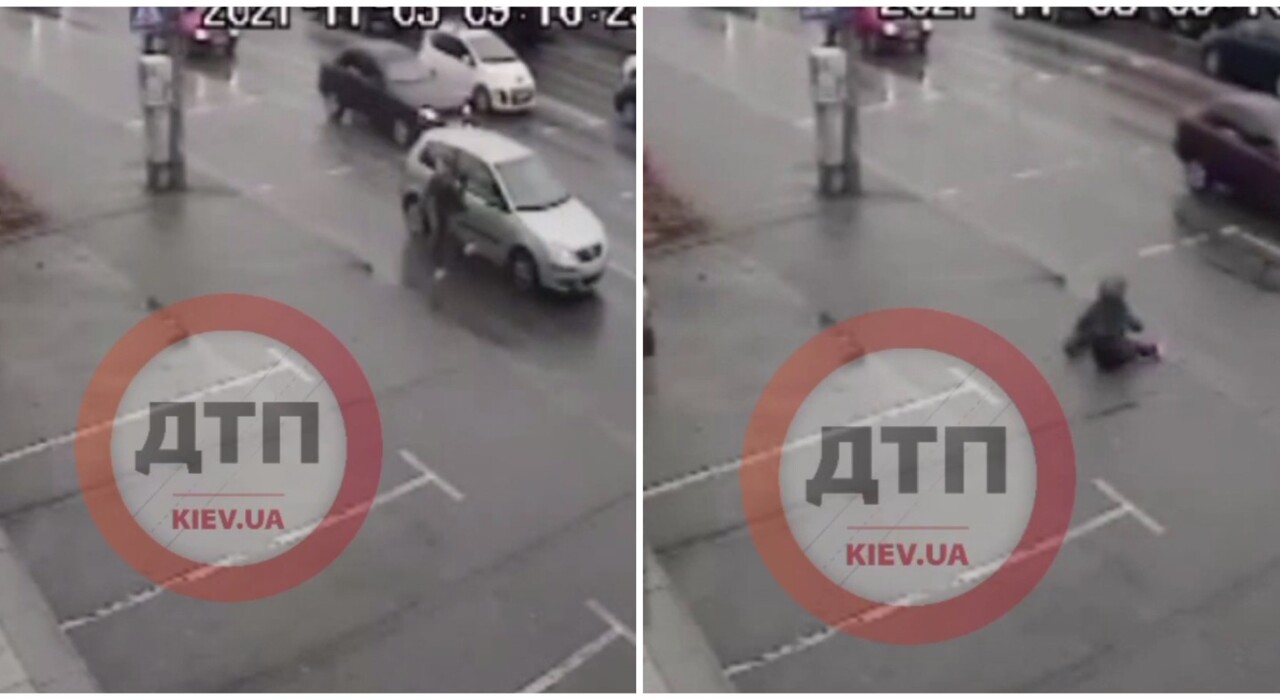 У Києві камера зняла, як машина збила дівчину та не зупинилася (відео) фото