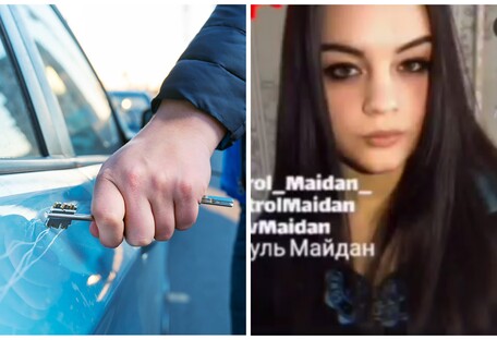 В Киеве девушка из мести расцарапала машину парня (видео)