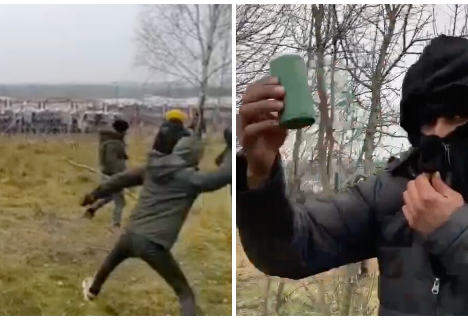 Мигранты на польской границе начали штурм и получили в ответ светошумовые гранаты - видео - фото 1