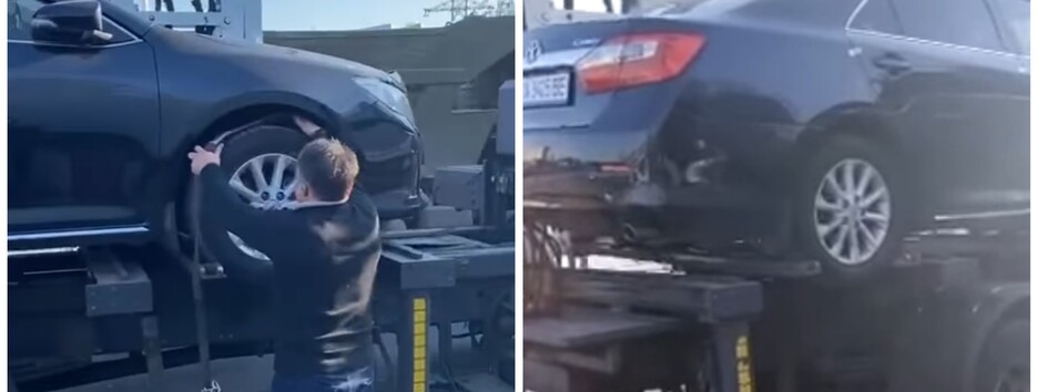 У Києві вперше конфіскували авто за несплату штрафів (відео)