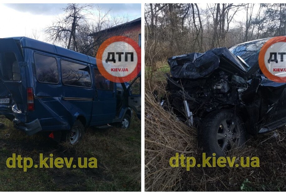 ДТП под Киевом - внедорожник протаранил автобус - фото 1