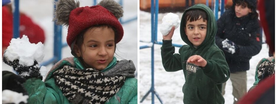 Діти у захваті: у Білорусі мігранти вперше у житті побачили сніг (відео)