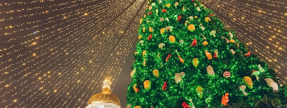 Киев готовится к Новому году: начали устанавливать главную елку страны