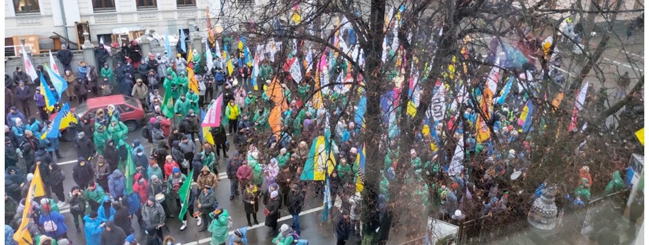 В Киеве протестующие подрались с полицией (фото, видео)