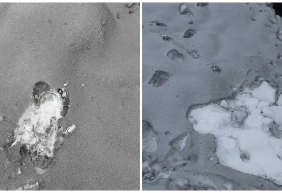 Черный снег на Прикарпатье - в сети местные жители делятся фотографиями - фото 1