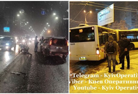 Киев засыпает снегом: много ДТП, цены на такси выросли в разы (фото, видео)