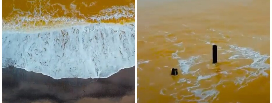 В Крыму море окрасилось в желтый: стала известна причина (видео)