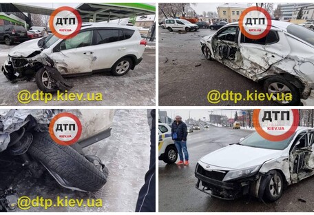 В Киеве пьяный водитель разбил несколько авто и сбежал, но решил вернуться (фото, видео)