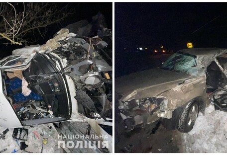 Много раненых: в Полтавской области столкнулись четыре авто, перевернулась маршрутка