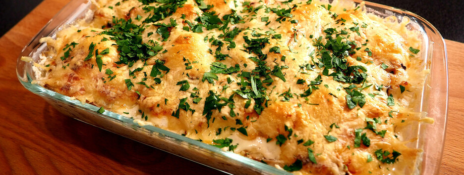 Найсмачніша запіканка з курки з овочами та грибами на вечерю