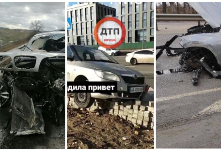 Шкода, БМВ и Мерседес: три автомобиля вылетели с дороги в Киеве и окрестностях (фото)