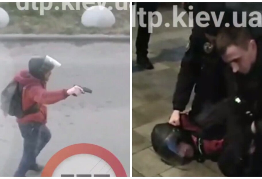 Курьер в Киеве открыл стрельбу в ответ на замечание - видео - фото 1