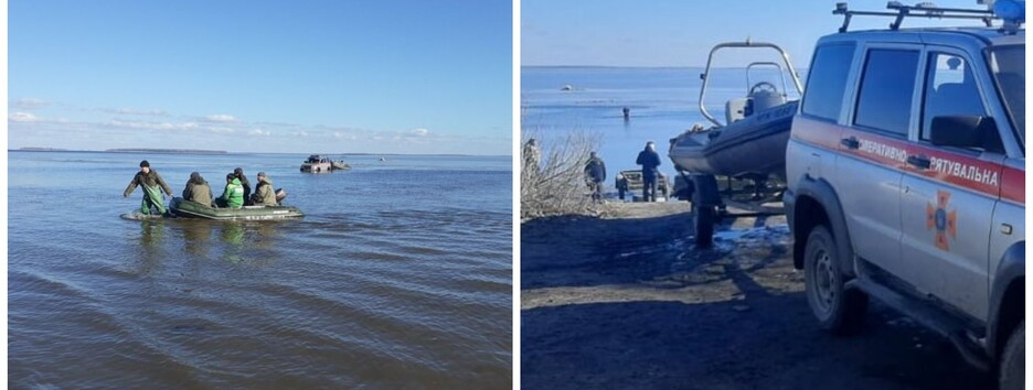 Успели вовремя: спасатели сняли с отколовшейся льдины 8 рыбаков (фото)