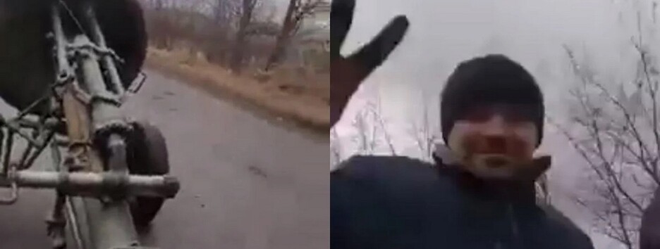 Украинцы на мотоцикле угнали российский пулемет (видео) 