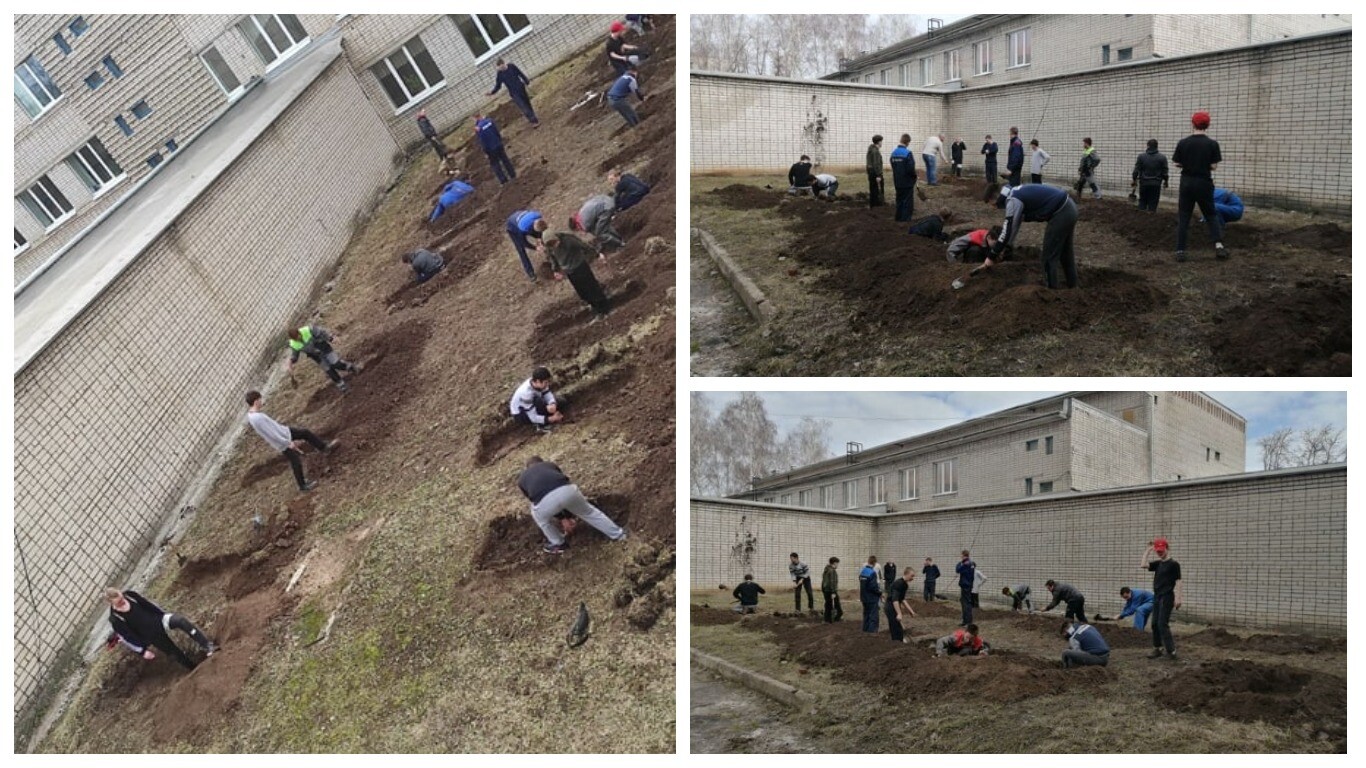 Російських студентів змусили рити окопи у дворі технікуму як заняття з ОБЖ (відео)