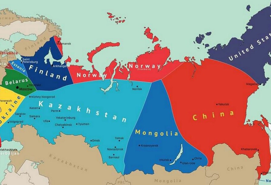 Розпад Росії – Китай показала територію РФ після перемоги України – карта - фото 1