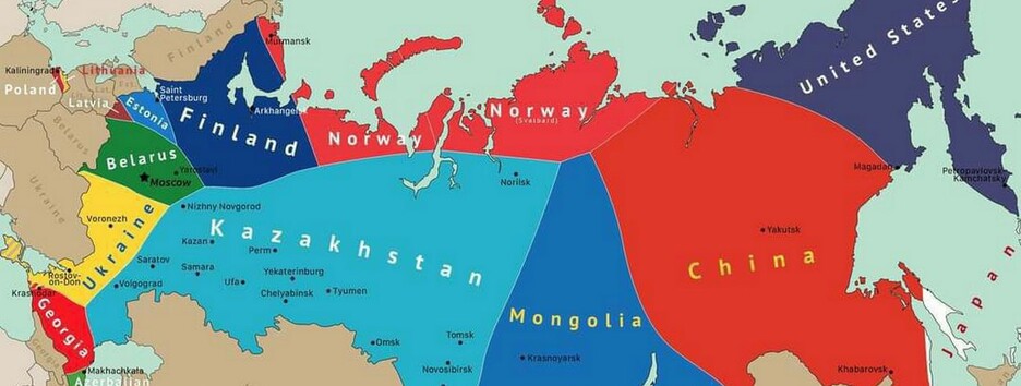 Китай показав карту розподілу РФ після перемоги України (фото)