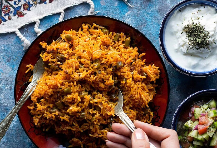 Рис с овощами и говядиной - рецепт персидского блюда - фото 1