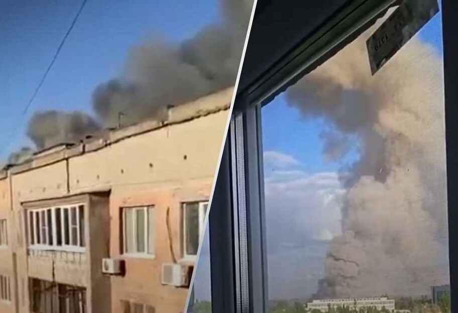 Пожежа у Хрустальному Луганській області - горить склад боєприпасів РФ - фото 1